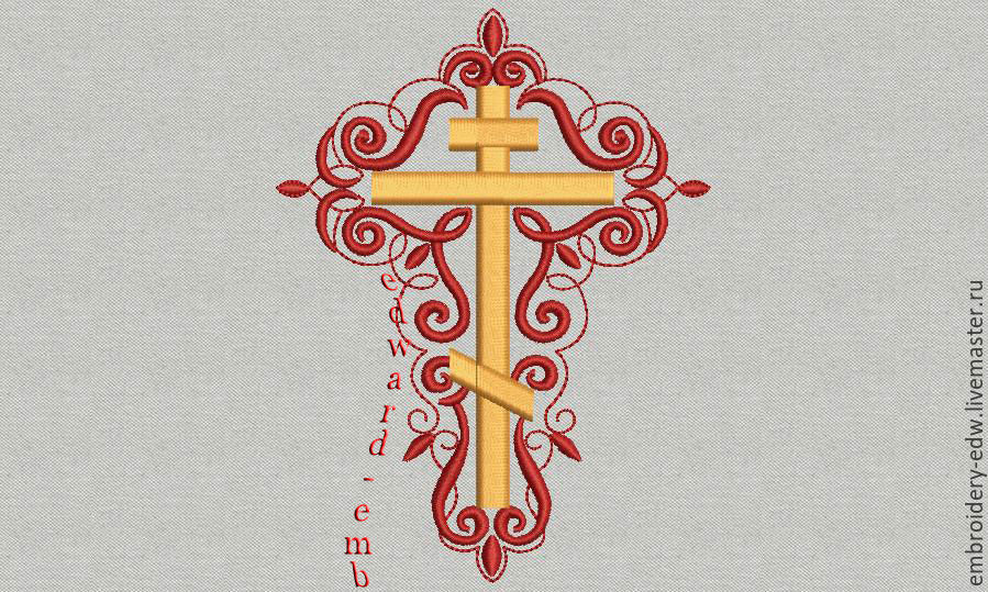 Нужна схема вышивки Православного Креста
