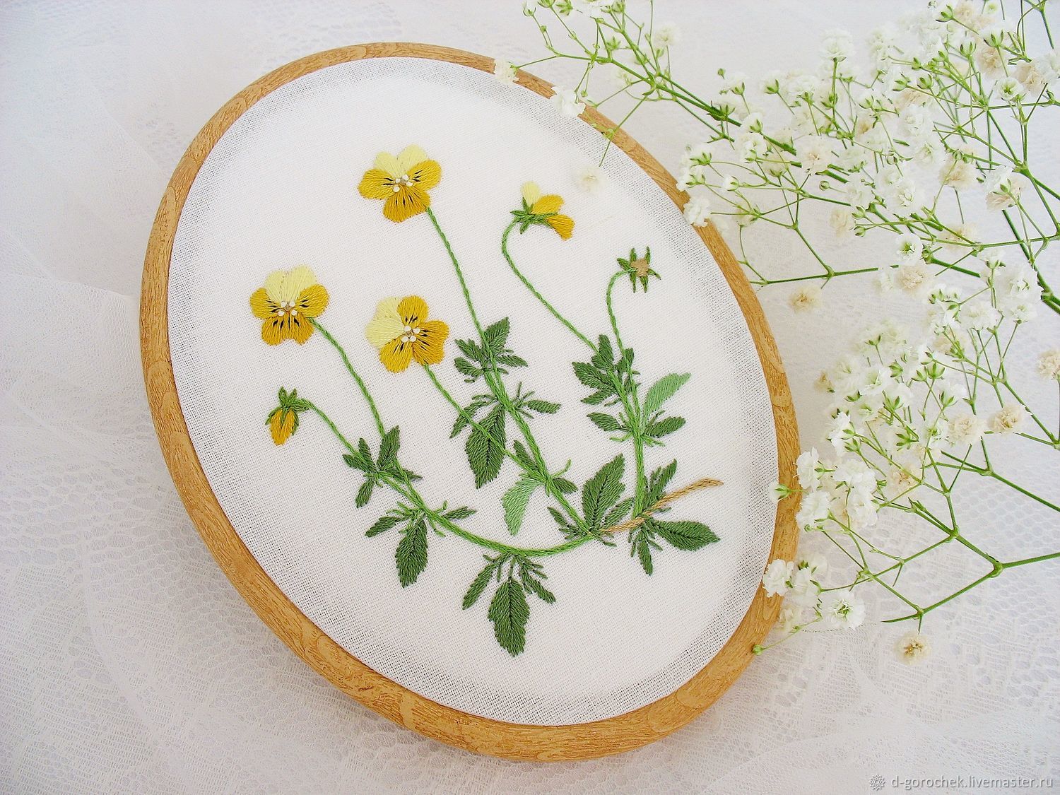 Hand embroidery ' viola', Pictures, Ekaterinburg,  Фото №1