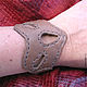 Order Gothic leather bracelet. Marina Lambrozo leather and stone. Livemaster. . Bead bracelet Фото №3