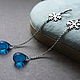 Серьги со снежинками с чешским стеклом. Серьги классические. MarkaMarina.     jewelry. Ярмарка Мастеров.  Фото №5