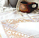 Tablecloth square 4 star, linen, embroidery, hemstitch, Tablecloths, Krasnodar,  Фото №1