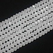 Материалы для творчества handmade. Livemaster - original item Beads 60 pcs faceted 3h2 mm White translucent. Handmade.