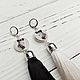 Order Earrings with silk tassels 'Zebra' (short). Linda (LKdesign). Livemaster. . Tassel earrings Фото №3