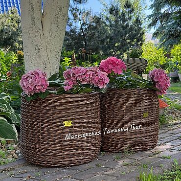 Дача и сад ручной работы. Ярмарка Мастеров - ручная работа Кашпо из ротанга.. Handmade.