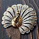 Винтаж:  Крупная брошь Благородный Павлин. Броши винтажные. Antique style Винтажные украшения. Интернет-магазин Ярмарка Мастеров.  Фото №2