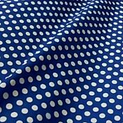 Материалы для творчества handmade. Livemaster - original item Fabric: Cotton peas on bright blue. Handmade.