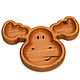 Wooden plate Moose. Plate beech, Plates, Tomsk,  Фото №1