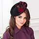 Evening Catherine bonnet with spiral. Color: black/wine. Hats1. Exclusive HATS. LANA ANISIMOVA.. My Livemaster. Фото №5
