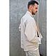 Жакет унисекс из крапивы твил Рами Ramie Japanese Sumo Jacket Ecru. Пиджаки мужские. VÄN Studio. Ярмарка Мастеров.  Фото №4