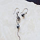 Silver earrings with hematite Long asymmetric earrings silver. Earrings. Strangell Jewelry. My Livemaster. Фото №4