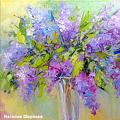Картины и панно handmade. Livemaster - original item Oil painting lilac 
