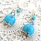 earrings with turquoise. Earrings. AfricaForever. My Livemaster. Фото №4