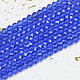 Beads 80 pcs faceted 3h2 mm Blue, Beads1, Solikamsk,  Фото №1