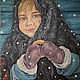 Painting Little Beauty: Russian girl winter snow village. Pictures. Netta Plans. Online shopping on My Livemaster.  Фото №2
