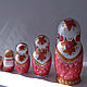 Matryoshka with children in red. Dolls1. Matryoshka by Irene. My Livemaster. Фото №5