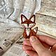 Брошь “Fox”. Брошь-булавка. Decor by Olga Radzievskaya. Интернет-магазин Ярмарка Мастеров.  Фото №2