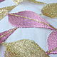 Order Gorgeous net ALTA MODA Leaves on pink. italy-tkani. Livemaster. . Fabric Фото №3