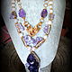 ' Amethysts.'pearl. citrine gold.amethyst brush, Necklace, Moscow,  Фото №1