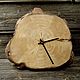 Table clock made of pine with bark, Watch, Moscow,  Фото №1