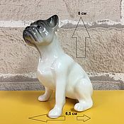Для дома и интерьера handmade. Livemaster - original item French bulldog, white and black: author`s figurine. Handmade.