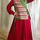 Жилет стеганый из льна этно принт. Жилеты. SVЭRO dress. Ярмарка Мастеров.  Фото №5