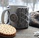 Свитерок для кружки - Предзимье с подставкой. Чехлы для посуды. AprilisViolet. Интернет-магазин Ярмарка Мастеров.  Фото №2