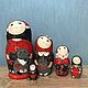 Матрёшка 5 мест « Коты». Статуэтка. ART-MatreshkA. Интернет-магазин Ярмарка Мастеров.  Фото №2