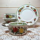 Винтаж: Бульонная пара SUMMERDAY  от VILLEROY&BOCH. Тарелки винтажные. Винтажный Виллерой и Бох (pharphor). Интернет-магазин Ярмарка Мастеров.  Фото №2