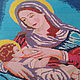 Ручная вышивка крестом."Мадонна с младенцем", Иконы, Сосновый Бор,  Фото №1