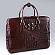 Сумка для документов из кожи крокодила IMA0551K1. Портфель. CrocShop товары из экзотической кожи. Ярмарка Мастеров.  Фото №8