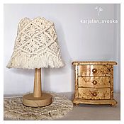 Для дома и интерьера handmade. Livemaster - original item Table lamp with lampshade macrame Scandi. Handmade.
