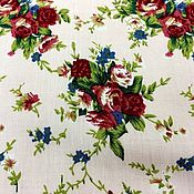 Материалы для творчества handmade. Livemaster - original item Staple the fabric with the roses on the dress. light curtains.. Handmade.