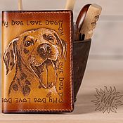 Сумки и аксессуары handmade. Livemaster - original item Passport covers with a dog. Handmade.