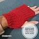 Заказать Короткие красные митенки для авто. SoftKnitFabrique. Ярмарка Мастеров. . Митенки Фото №3