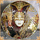 Interior plate-panel "Venetian carnival costume" Ruby "null. Plates. Dom krasot Tatyany Potapovoj. Интернет-магазин Ярмарка Мастеров.  Фото №2