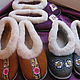 Slippers made of fur Mouton. Slippers. Warm gift. My Livemaster. Фото №5