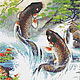 Kit embroidery with beads ' JUMPING CARP '. Embroidery kits. Beaded embroidery from Laura. Online shopping on My Livemaster.  Фото №2