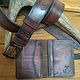 The belt and purse for avtodokumentov genuine leather. Straps. 'АГОРА' изделия из натуральной кожи. Online shopping on My Livemaster.  Фото №2