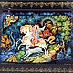 Prince Ivan and the gray Wolf .Lacquer miniature.Panels, Pictures, Yuzha,  Фото №1