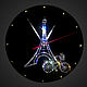 Настенные часы со стразами "Paris". Часы классические. Magic Clock. Интернет-магазин Ярмарка Мастеров.  Фото №2