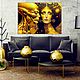 Golden painting of a Girl and an Alien. Fantasy art. Pictures. House of the Sun (irina-bast). Online shopping on My Livemaster.  Фото №2