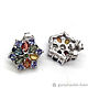 Poussettes 'Snowflakes' silver sapphire. Stud earrings. Urbanstyle. Online shopping on My Livemaster.  Фото №2
