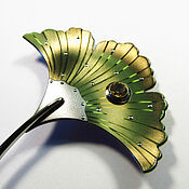 Украшения handmade. Livemaster - original item GINKGO Leaf Brooch / Titanium Brooch. Handmade.