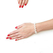 Украшения handmade. Livemaster - original item Natural Pearl Bracelet, White Bracelet Casual. Handmade.