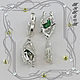Tropicana earrings 925 sterling silver, emerald crystals. Earrings. MaksimJewelryStudio. My Livemaster. Фото №5
