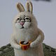  Заяц, зайчик, зай, Войлочная игрушка, Дзержинск,  Фото №1