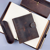 Канцелярские товары handmade. Livemaster - original item Notebook Notebook A6 on rings. Handmade.