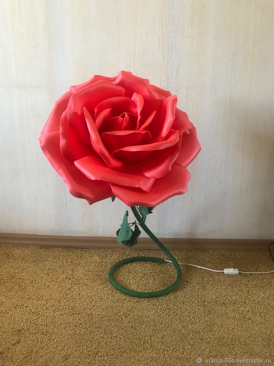 Ночник роза из изолона