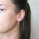 Long earrings without stones 'Spiral' gold-plated earrings. Earrings. Irina Moro. Online shopping on My Livemaster.  Фото №2