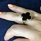 Clover gold. 585 gold ring with onyx. Rings. Marie Miranian 89268911221 (mariemiranian). Online shopping on My Livemaster.  Фото №2